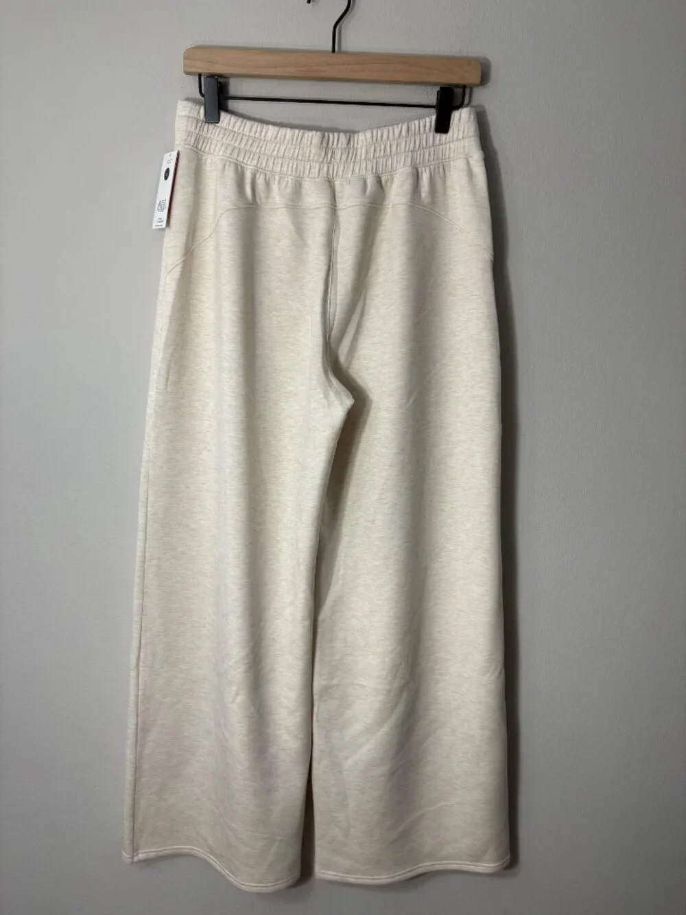 NEW Spanx Air Essentials Wide-Leg Pants Pull-On Oatmeal Heather Loungewear Large